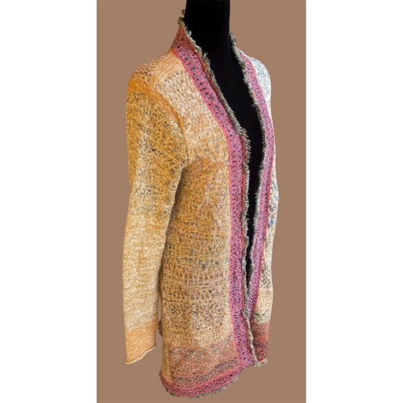 Free People Sz M Desert Drifter  Duster Cardigan Wool Gypsy Boho Southwestern - Picture 1 of 14